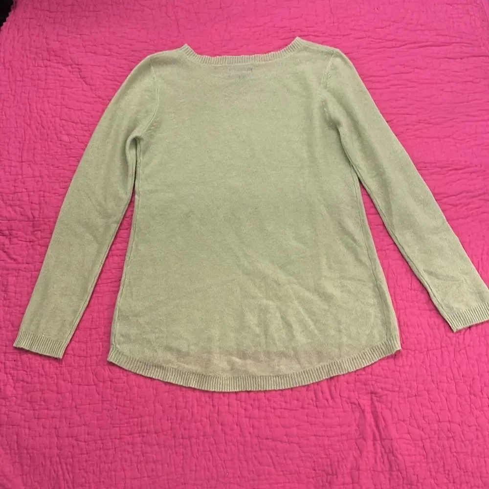 Saffron 100% cashmere Green Sweater, M